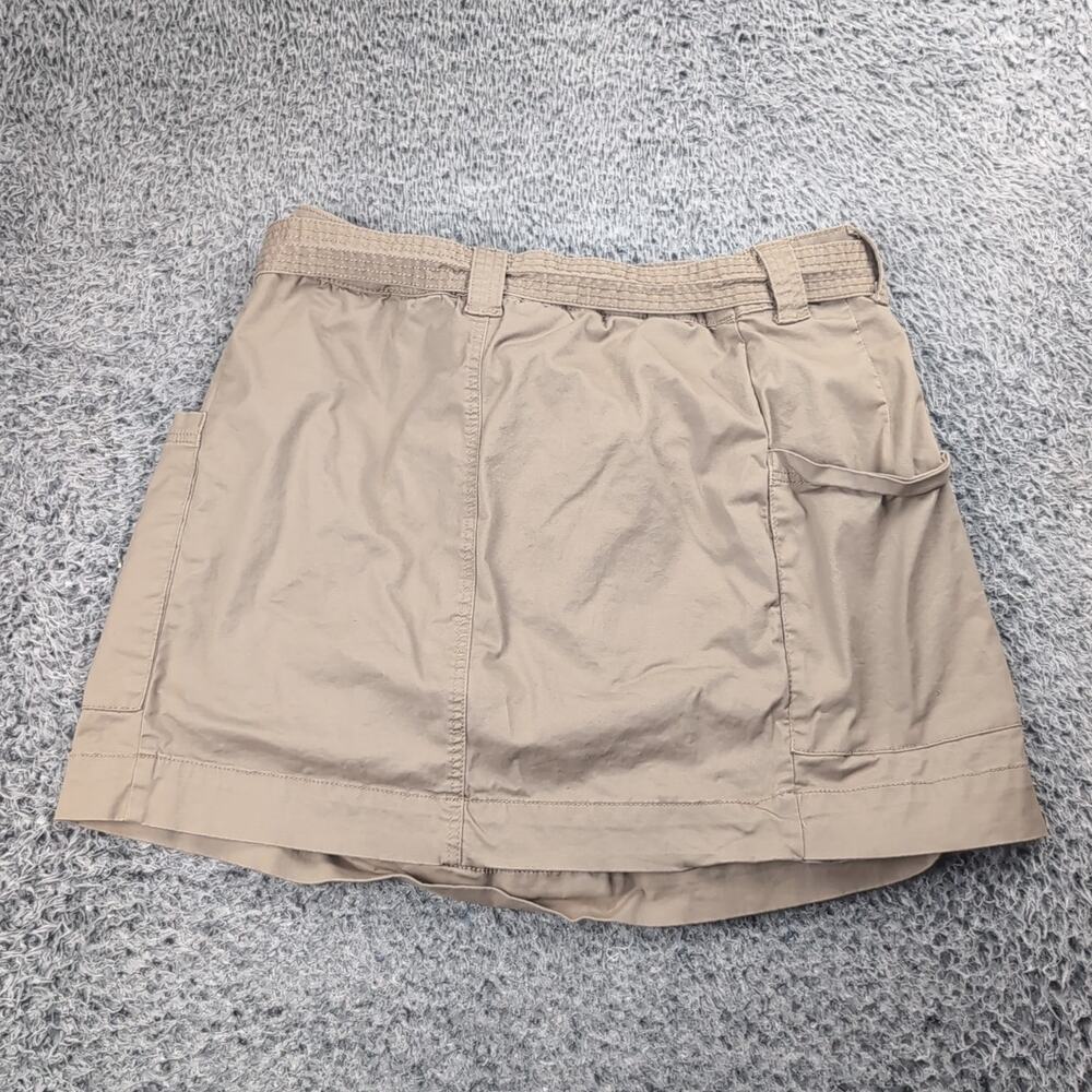 Briggs Skirt Women Large Khaki Beige Utility A Line Casual Canvas Cargo Skort - Picture 6 of 7